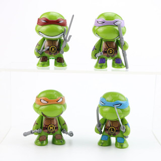 ฟิกเกอร์ตุ๊กตา TMNT Mutant Ninja Turtles Leo Raph Mike Don ของเล่นสําหรับเด็ก 4 ชิ้น