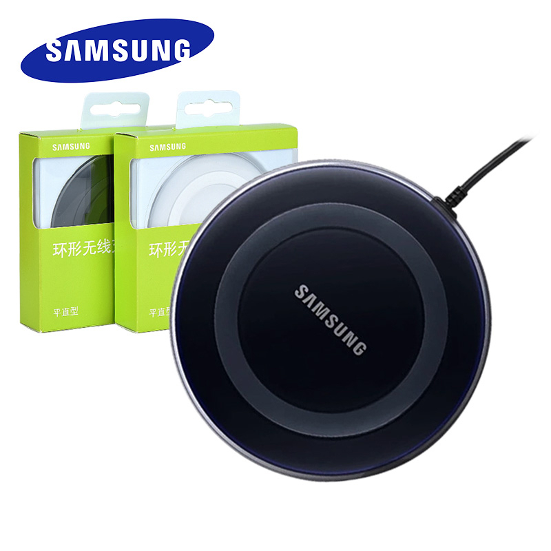 Samsung 5V/2A QI Wireless Charger Adapter Charge Pad สําหรับ Galaxy S6 S7 Edge S10 S9 Plus หมายเหตุ 