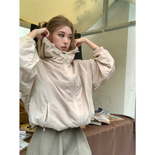 Outdoor Versatile Casual Hooded Thin Sunscreen Windbreaker Coat