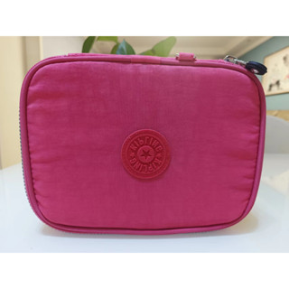 Kipling k09405 กระเป๋าดินสอ ความจุขนาดใหญ่ สีชมพูอ่อน 100 ชิ้น