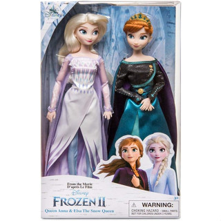 Disney Frozen 2 Queen Anna &amp; Snow Queen Elsa Doll 2-Pack ตุ๊กตา Disney Frozen 2 Queen Anna &amp; Snow Queen Elsa 2 แพ็ค