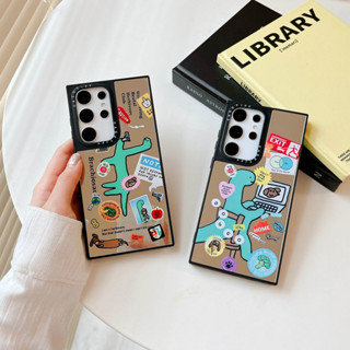 เคสกระจก ลายการ์ตูนไดโนเสาร์น่ารัก สําหรับ เคส Samsung Galaxy s22 ultra s23 plus s23 ultra case