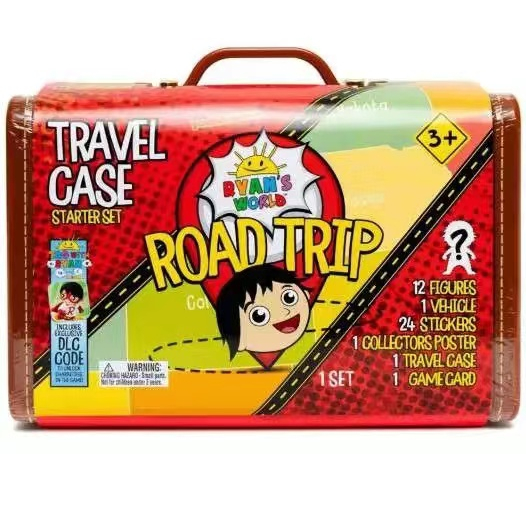 Ryan's World Road Trip Travel Case Exclusive Mystery Suitcase [Includes 12 RANDOM Micro Figures!] กระเป๋าเดินทาง Ryan's World Road Trip [รวมไมโครฟิกเกอร์ 12 ชิ้น สุ่ม!]