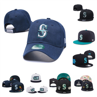 MLB Seattle Mariners หมวกเสื้อกีฬากลางแจ้งแบบปรับได้