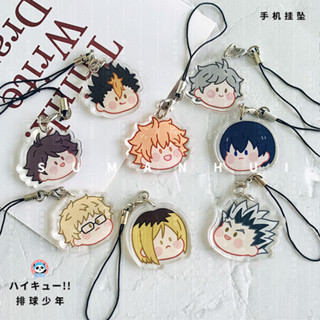 จี้ห้อยโทรศัพท์มือถือ ลายวอลเลย์บอล Haikyuu Hyuga Shoyoyo Kageyama Feiyu Tsukijima Firefly and Toru Kawaji