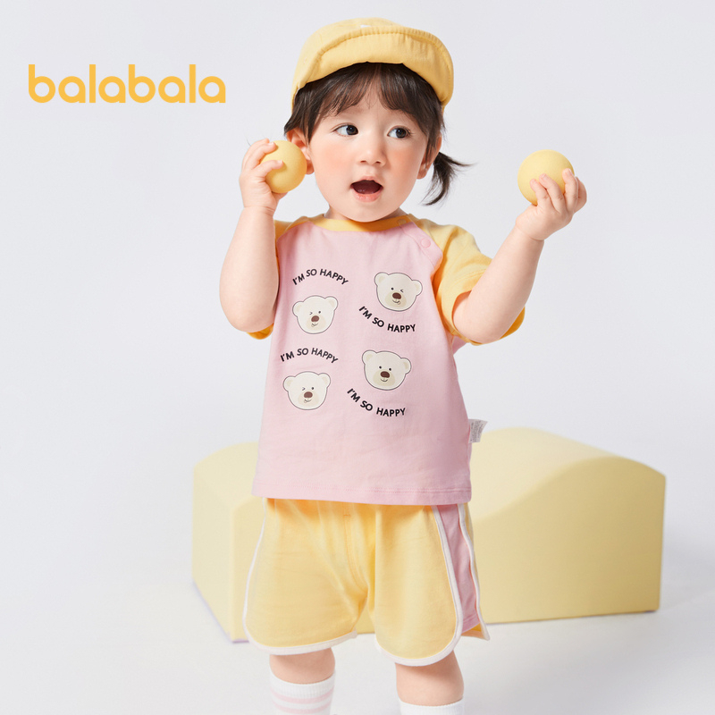 Balabala ใหม่ ชุดเดรสแขนสั้น น่ารัก แฟชั่นฤดูร้อน สําหรับเด็กผู้ชาย และเด็กผู้หญิง 2023