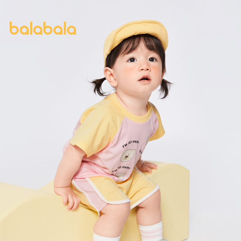 Balabala ใหม่ ชุดเดรสแขนสั้น น่ารัก แฟชั่นฤดูร้อน สําหรับเด็กผู้ชาย และเด็กผู้หญิง 2023