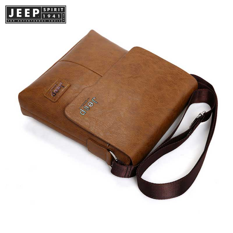 JEEP SPIRIT 1941 ESTD กระเป๋าสะพายข้างหนังลําลอง สไตล์นักธุรกิจ สําหรับผู้ชาย