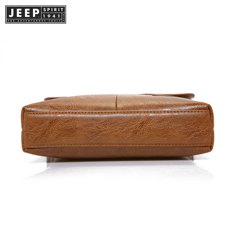 JEEP SPIRIT 1941 ESTD กระเป๋าสะพายข้างหนังลําลอง สไตล์นักธุรกิจ สําหรับผู้ชาย