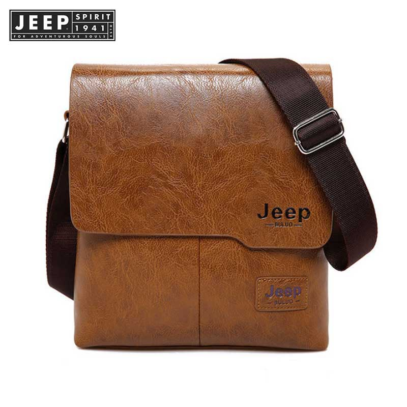 JEEP SPIRIT 1941 ESTD กระเป๋าสะพายข้างหนังลําลอง สไตล์นักธุรกิจ สําหรับผู้ชาย