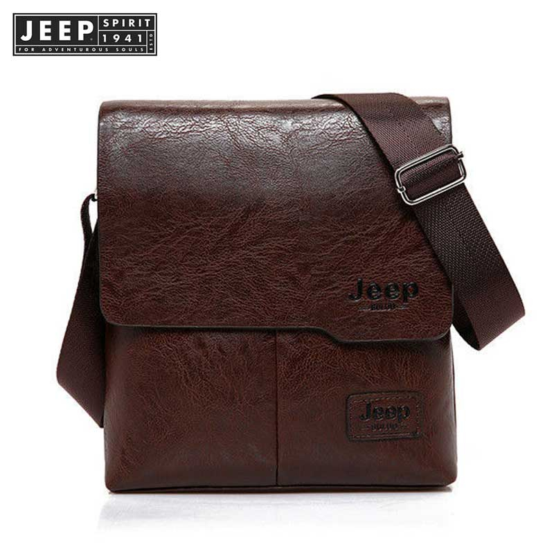 JEEP SPIRIT 1941 ESTD กระเป๋าสะพายข้างหนังลําลอง สไตล์นักธุรกิจ สําหรับผู้ชาย