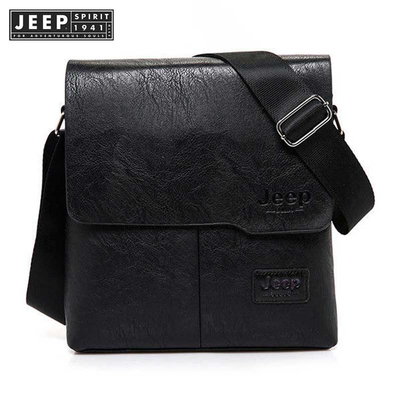 JEEP SPIRIT 1941 ESTD กระเป๋าสะพายข้างหนังลําลอง สไตล์นักธุรกิจ สําหรับผู้ชาย