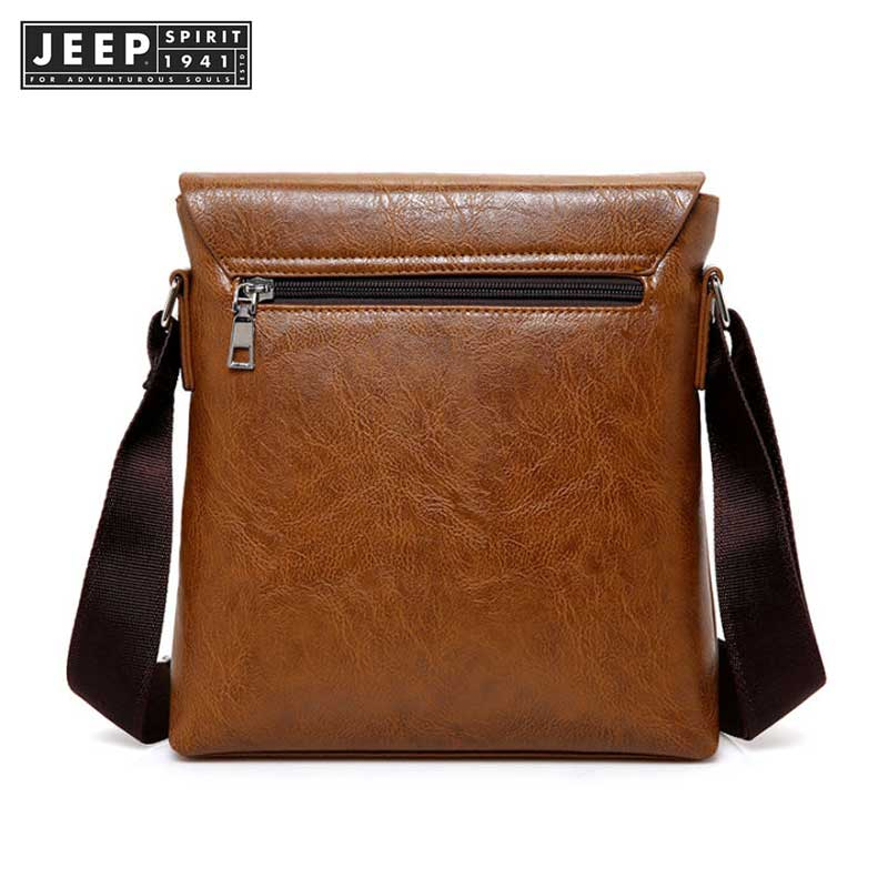 JEEP SPIRIT 1941 ESTD กระเป๋าสะพายข้างหนังลําลอง สไตล์นักธุรกิจ สําหรับผู้ชาย
