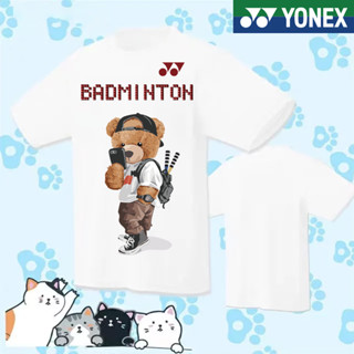 Yonex ใหม่ เสื้อกีฬาแบดมินตัน แขนสั้น แห้งเร็ว สําหรับนักเรียน วัยรุ่น ผู้ชาย และผู้หญิง