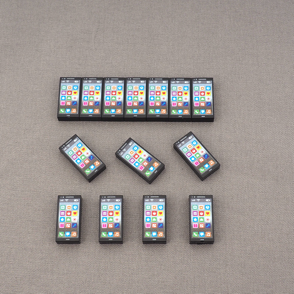 บล็อกตัวต่อ รูปโทรศัพท์ MOC ของเล่นเสริมการเรียนรู้เด็ก 5 ชิ้น