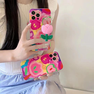 เคสโทรศัพท์มือถือ ลายดอกไม้น่ารัก พร้อมสายคล้องเอว สําหรับ iPhone 11 12 12pro 12promax 13 13pro 13promax 14 14pro 14promax