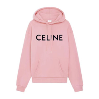 Celine เสื้อกันหนาว คอกลม ทรงหลวม สีพื้น อเนกประสงค์