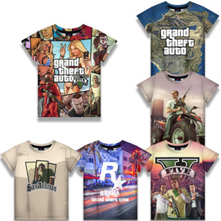 Gta เสื้อยืดลําลอง แขนสั้น ระบายอากาศ สวมใส่สบาย แฟชั่นฤดูร้อน สําหรับเด็ก