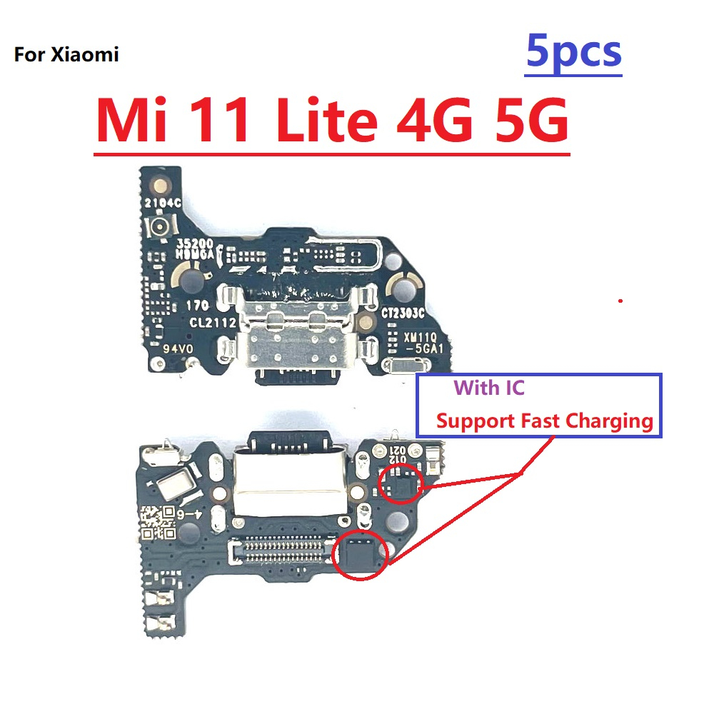 บอร์ดชาร์จ แบบยืดหยุ่น พร้อมไอซี รองรับการชาร์จเร็ว สําหรับ Xiaomi Mi 11 Mi11 Lite 4G 5G