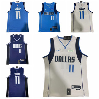 เสื้อกีฬาบาสเก็ตบอล ลาย NBA Dallas Mavericks No11 Kyrie Irving 2023-24