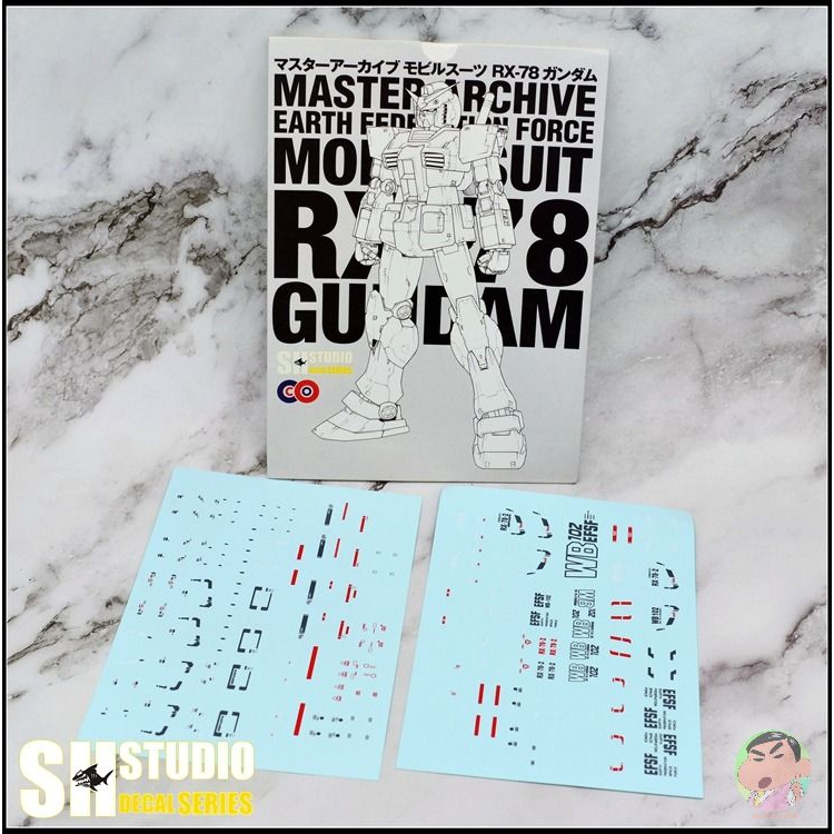 SH STUDIO SH PG 1/60 RX-78-2 กันดั้มโมเดลสติ๊กเกอร์น้ํา