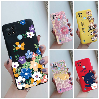 เคสโทรศัพท์มือถือ ซิลิโคนนิ่ม TPU ลายการ์ตูนดอกไม้น่ารัก สําหรับ Realme C21 RealmeC21 Realme C21