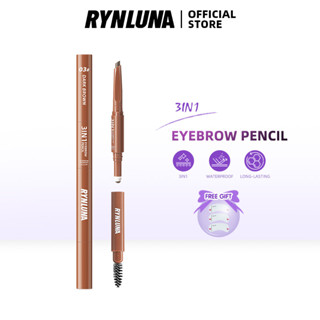 Rynluna 3IN1 ดินสอเขียนคิ้ว อเนกประสงค์ กันน้ํา ติดทนนาน สําหรับผู้หญิง