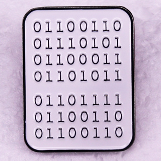 Binary code เข็มกลัดเคลือบ รูปโปรแกรมเมอร์ อารมณ์ขัน สําหรับตกแต่งกระเป๋าเป้สะพายหลัง