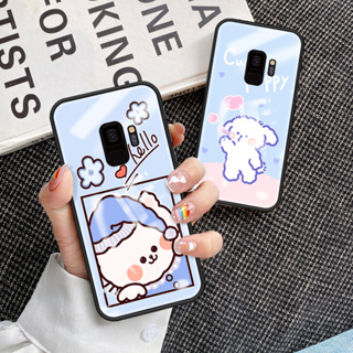 เคสโทรศัพท์มือถือกระจกนิรภัย TPU แบบนิ่ม ขอบแข็ง กันกระแทก สําหรับ Samsung Galaxy S9 Galaxy S9