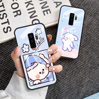 สําหรับ Samsung Galaxy S9 Plus เคสโทรศัพท์ Galaxy S9 Plus กระจกนิรภัย เคสนิ่ม TPU ขอบป้องกัน แข็ง กันกระแทก แฟชั่น เคสด้านหลัง