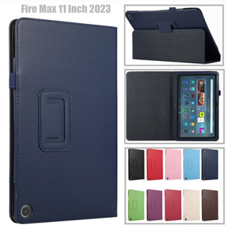 Flip Case for Amazon Fire Max 11 Inch 2023 Tablet Cover PU Leather Smart Auto Wake Up Stand Funda Capa