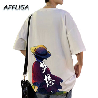 ❀ AFFLIGA ❀ พิมพ์การ์ตูนเสื้อเชิ้ตแขนสั้นทรงยาวไซส์ผู้ชายผู้หญิงเกาหลีไมล์บิ๊กซ์เสื้อยืดชายผ้าฝ้ายคุณภาพสูงเสื้อยืดทรงกล้ามสำหรับผู้ชาย【 M-3XL 】