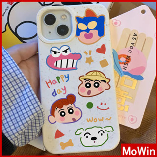 Mowin - เข้ากันได้สำหรับ เคสไอโฟน เคสไอโฟน11 เคส iphone 11 เคสโทรศัพท์เป็นมิตรกับสิ่งแวดล้อมเคสย่อยสลายได้นุ่มกันกระแทกป้องกันสีขาวตัวการ์ตูนน่ารักเข้ากันได้กับ iPhone 13 Pro max 12 Pro Max 11 xr xs max 7 8