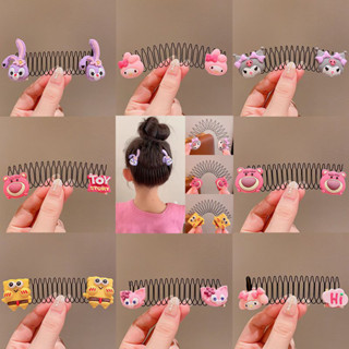 หวีดัดผม ลายการ์ตูน ซ่อนได้ แฟชั่นฤดูร้อน สําหรับเด็กผู้หญิง