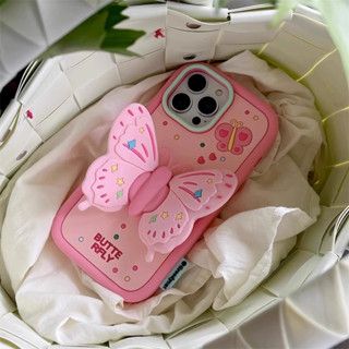 เคสโทรศัพท์มือถือ แบบพับได้ ลายผีเสื้อ 3D สีชมพู สําหรับ HUAWEI P50 Pro P40 Pro P60 Pro