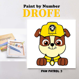 Drofe ระบายสีตามตัวเลข ภาพระบายสีตามหมายเลข พร้อมกรอบรูป PAW PATROL 1 20x20 ชุดภาพวาด / ชุดวาดภาพ / แพ็คเกจระบายสี / กระดาษคราฟท์ / ภาพวาด diy / ภาพวาดตามตัวเลข / ตกแต่งผนัง