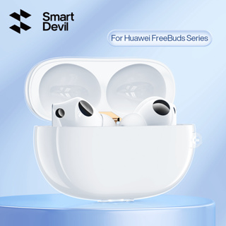 SmartDevil เคสหูฟังซิลิโคนใส ลายปีศาจ สําหรับ Huawei FreeBuds Pro FreeBuds4 4i