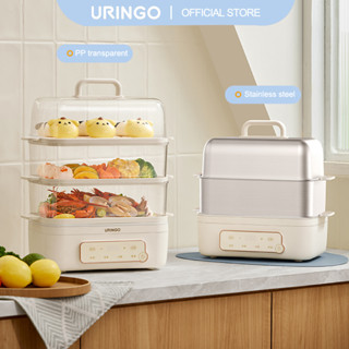 Uringo หม้อนึ่งไฟฟ้า อเนกประสงค์ 3 ชั้น 12 ลิตร 18 ลิตร สําหรับทําอาหารเช้า