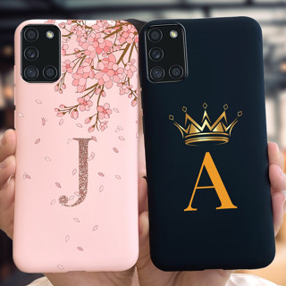 เคสโทรศัพท์มือถือแบบนิ่ม ลายมงกุฎ ตัวอักษรน่ารัก สําหรับ Samsung Galaxy A31 SM-A315G SM-A315F A31 A 31