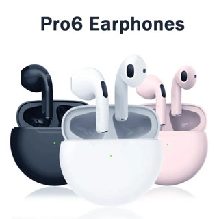 Air Pro 6 TWS หูฟังไร้สาย พร้อมไมโครโฟน บลูทูธ หูฟังกีฬา Pro6 J6 สําหรับ Apple iPhone Xiaomi Huawei