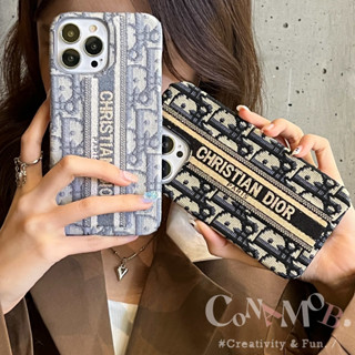 เคสโทรศัพท์มือถือ ผ้าแคนวาส กันตก ปักลาย แฟชั่น สําหรับ iphone 14 13 12 11 Pro Max 14 plus