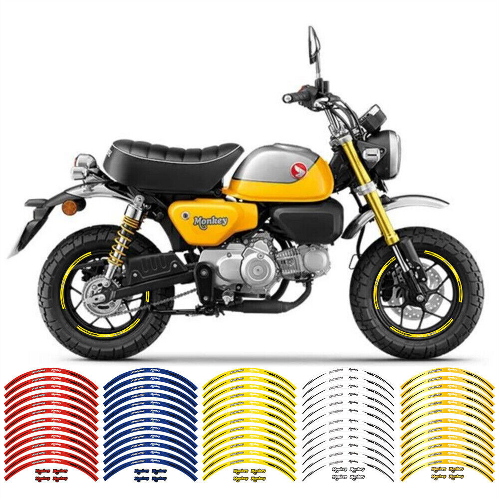รถจักรยานยนต์ Z125 สติกเกอร์สําหรับ HONDA Monkey 125 Z125 RIM ล้อยาง STRIPES DECALS Monkey125 สติกเก