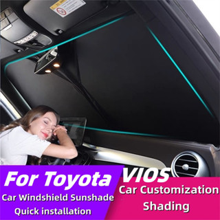 ม่านบังแดดรถยนต์ 100% พับได้ สําหรับ Toyota VIOS 2007-2023