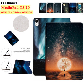 9.6" For Huawei Mediapad MediaPad T3 10 AGS-L03 AGS-L09 AGS-W09 T3 Casing Sweat Proof Non-Slip Leather Stand Flip Case High Quality PU Leather Shell