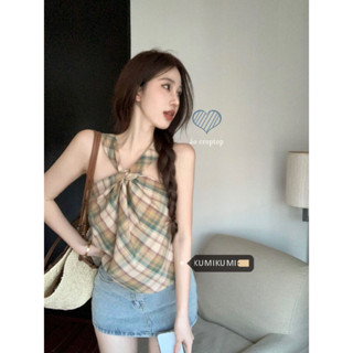 Kumikumi เสื้อกล้าม สไตล์ฮาร์เบอร์ วินเทจ สําหรับผู้หญิง ด้วยการออกแบบที่เซ็กซี่ และกระชับสัดส่วน