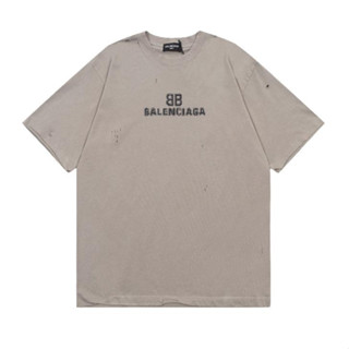 6220 เสื้อยืดแขนสั้น สีเบจ แฟชั่นสําหรับผู้ชาย และผู้หญิง