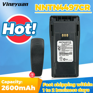 แบตเตอรี่ลิเธียมไอออน ความจุสูง 2600mAh NNTN4497CR NNTN4497 แบบเปลี่ยน สําหรับวิทยุสองทาง Motorola CP040 CP150 CP200 CP200D CP200XLS EP450 DEP450 PR400 GP3188 GP3688