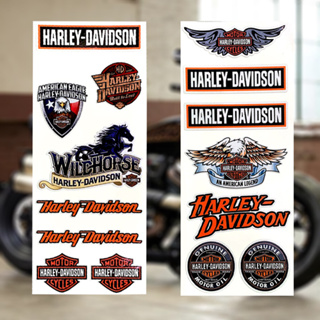 สติกเกอร์ไวนิลสะท้อนแสง ลาย Harley Davidson สําหรับติดตกแต่งหมวกกันน็อค รถจักรยานยนต์ รถยนต์