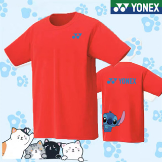 Yonex ใหม่ เสื้อกีฬาแขนสั้น พิมพ์ลายแบดมินตัน แห้งเร็ว สําหรับผู้ชาย และผู้หญิง 2023