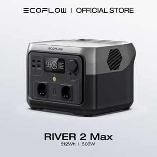 Ecoflow เครื่องกําเนิดไฟฟ้าพลังงานแสงอาทิตย์ แบบพกพา 2 Max 512 Wh LiFeP04 ชาร์จเร็วใน 1 ชั่วโมง พลังงานสูงสุด 1000 W สําหรับระเบียง